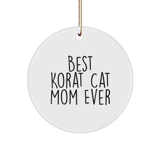 Funny Korat Cat Circle Ornament Gifts for Korat Cat Mom from Korat Cat Lover - Unique Christmas Unique Gifts for Women Family Friends - Image 1