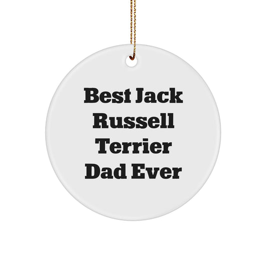 Funny Jack Russell Terrier Dog Lover Gifts from Men to Friends Christmas Circle Ornament - Image 1