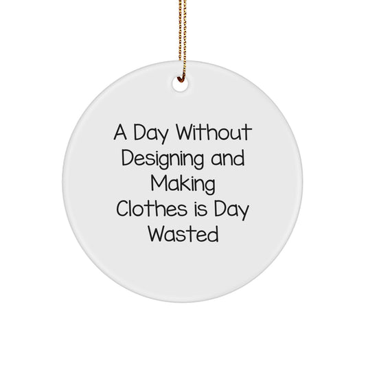 Designing and Making Clothes Lovers Christmas Circle Ornament Gifts from Friends and Family - Image 1