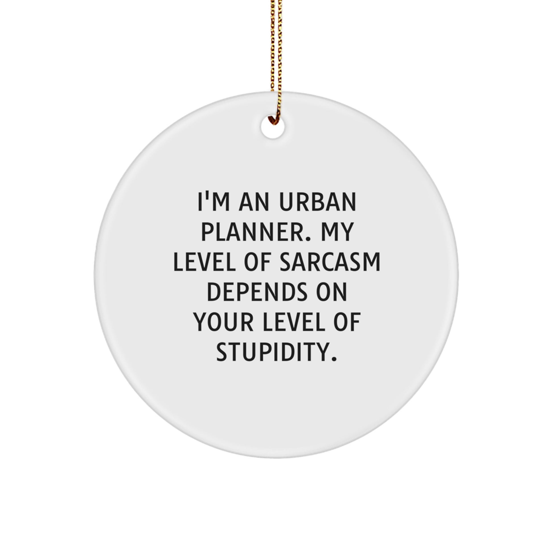 Urban Planner Gifts from Friends, Funny Circle Ornament for Urban Planner Men, Christmas Unique Gifts - Image 1