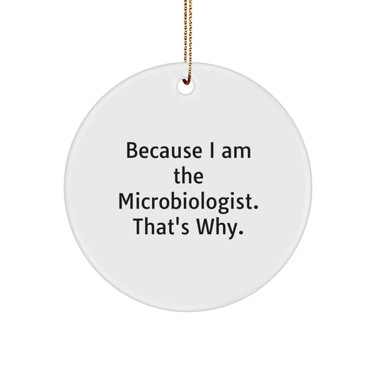 Funny Microbiologist Circle Ornaments Gifts from Friends for Christmas Unique - Image 1