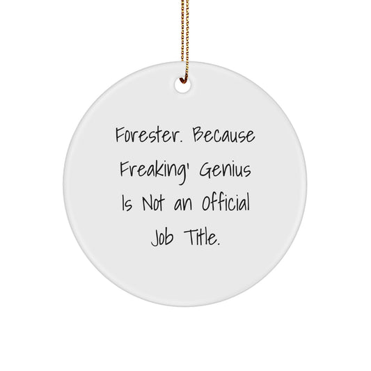 Unique Forester Christmas Circle Ornament Gifts from Friends - Image 1