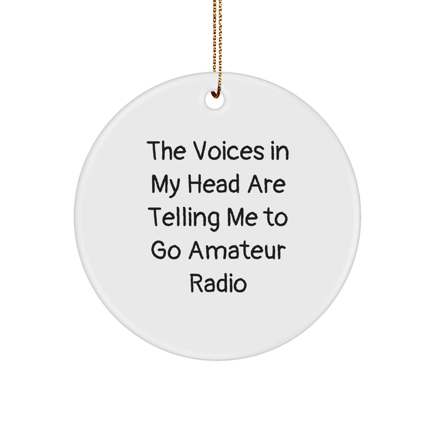 Funny Amateur Radio Circle Ornament Gifts from Men Friends to Amateur Radio Enthusiasts, Unique Christmas Unique Gifts - Image 1