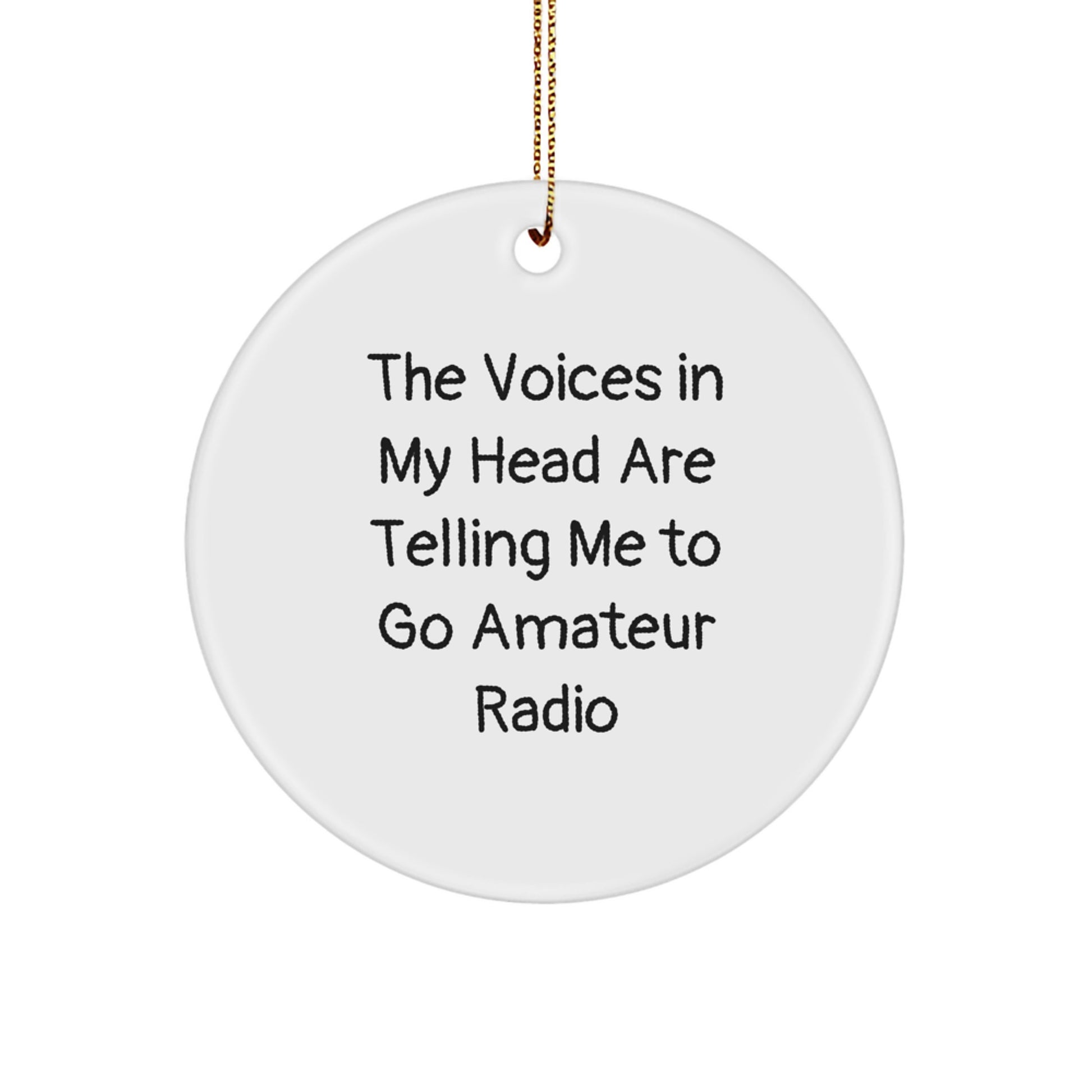 Funny Amateur Radio Circle Ornament Gifts from Men Friends to Amateur Radio Enthusiasts, Unique Christmas Unique Gifts - Image 1