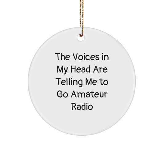 Funny Amateur Radio Circle Ornament Gifts from Men Friends to Amateur Radio Enthusiasts, Unique Christmas Unique Gifts - Image 1