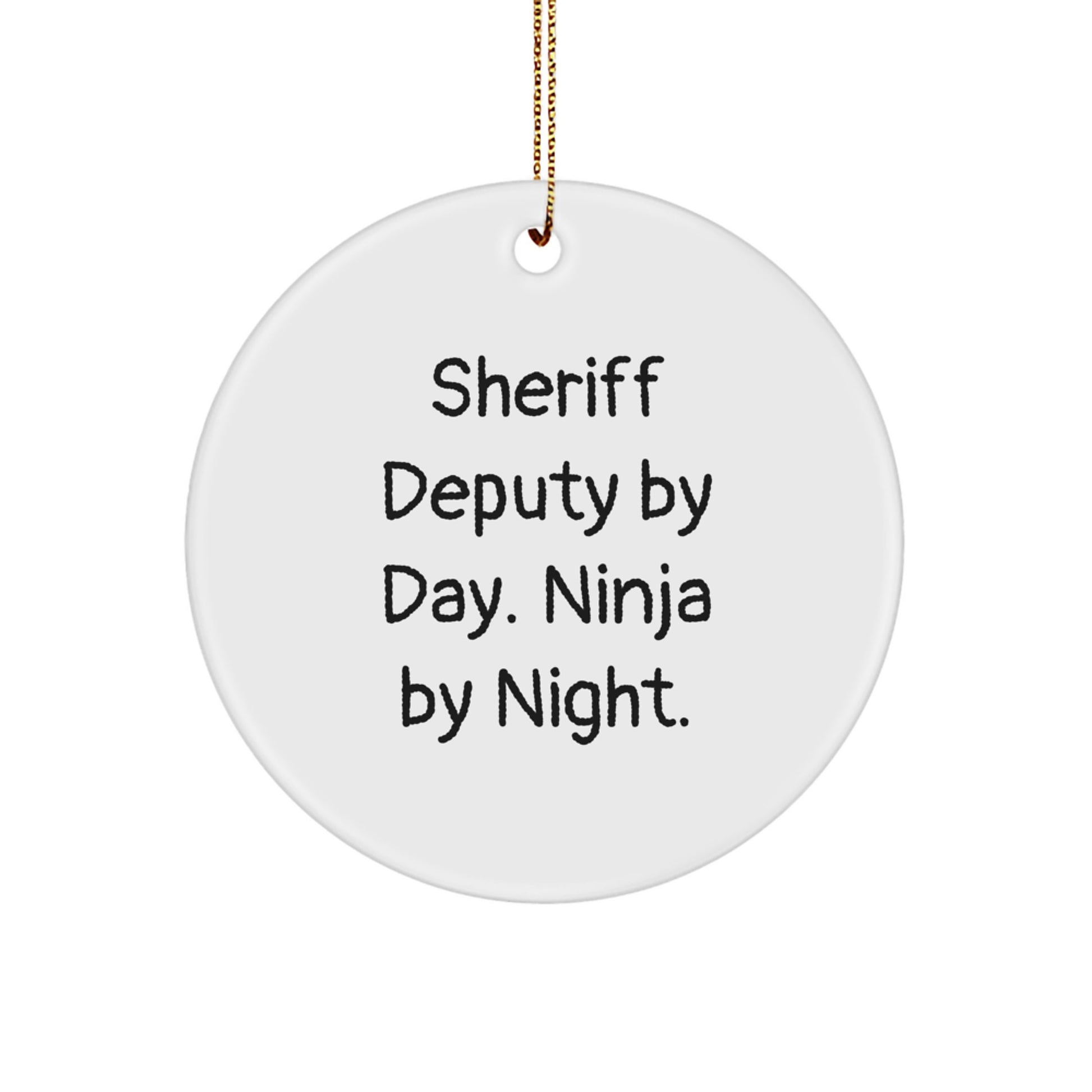 Funny Sheriff Deputy Gifts from Friends for Men Christmas Unique Ornaments - Image 1