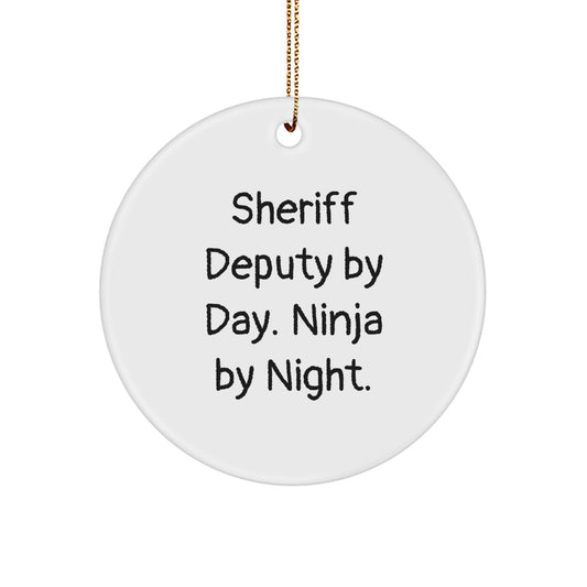 Funny Sheriff Deputy Gifts from Friends for Men Christmas Unique Ornaments - Image 1