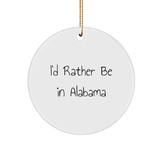 Funny Alabama Circle Ornament Gifts from Friends to Family for Christmas - Image 1