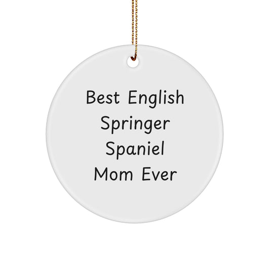 Funny English Springer Spaniel Dog Circle Ornament Gifts for Mom from Friends - Image 1