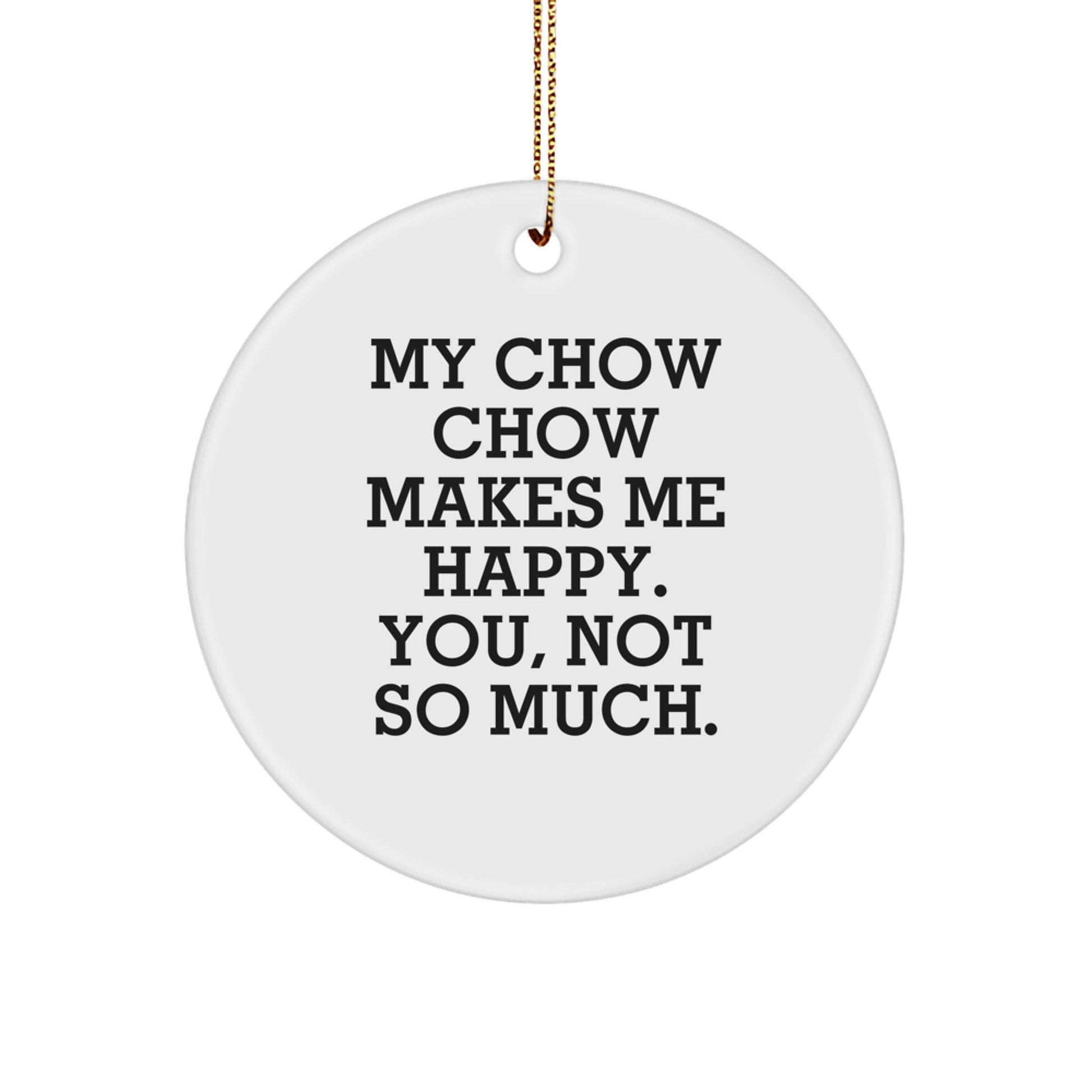 Chow Chow Dog Lover Gifts from Friends for Men, Circle Ornament Christmas Unique - Image 1