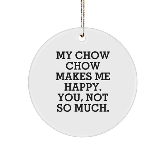 Chow Chow Dog Lover Gifts from Friends for Men, Circle Ornament Christmas Unique - Image 1