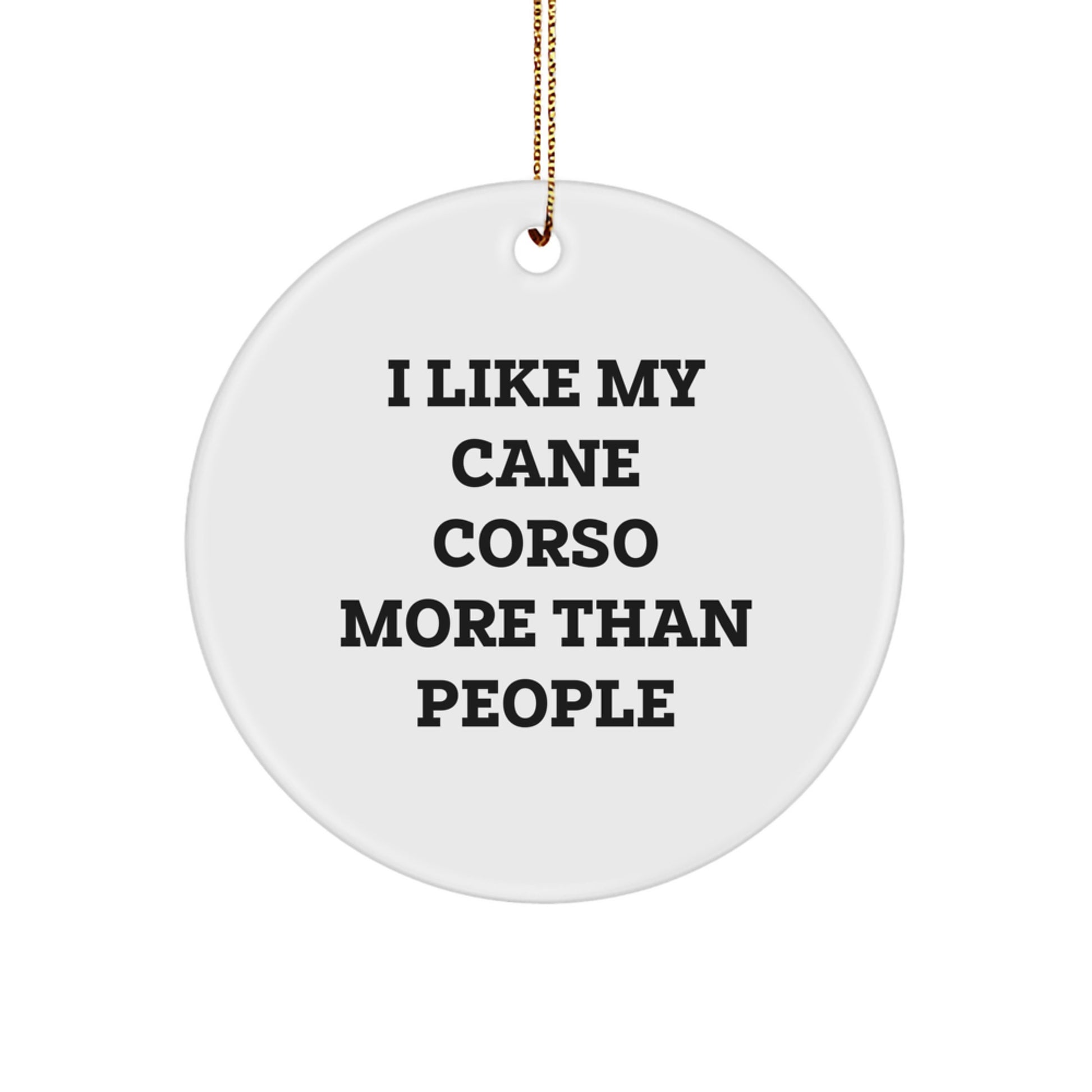 Funny Cane Corso Dog Gifts from Friends and Family for Christmas Unique Circle Ornaments - Image 1