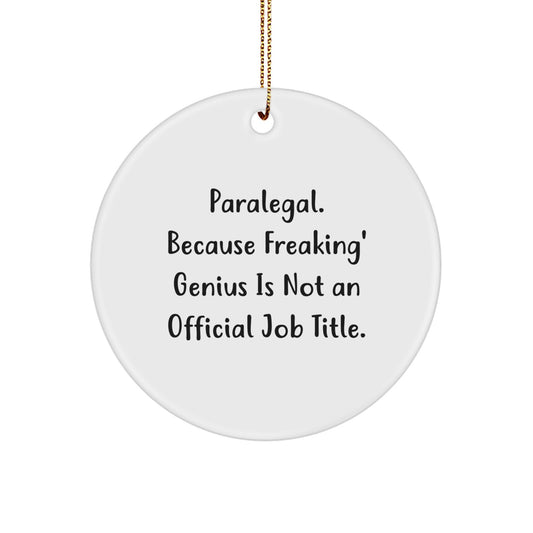Funny Paralegal Gifts from Friends - Paralegal Circle Ornament for Christmas Unique Gifts - Image 1