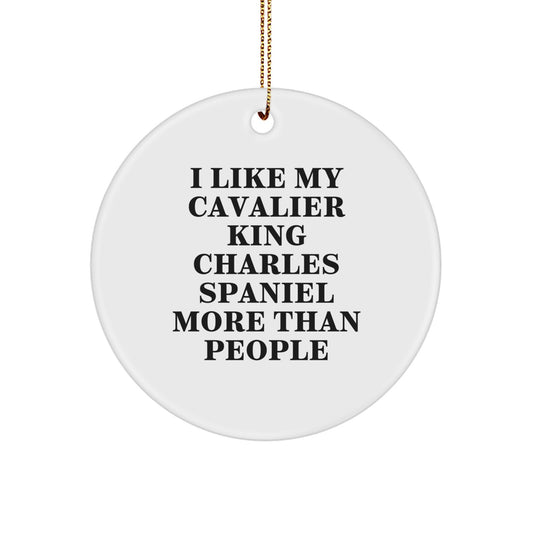 Cavalier King Charles Spaniel Dog Christmas Unique Gifts from Family, Friends, and Kids - Funny Quote, Circle Ornament for Men, Women, Loved Ones - Image 1