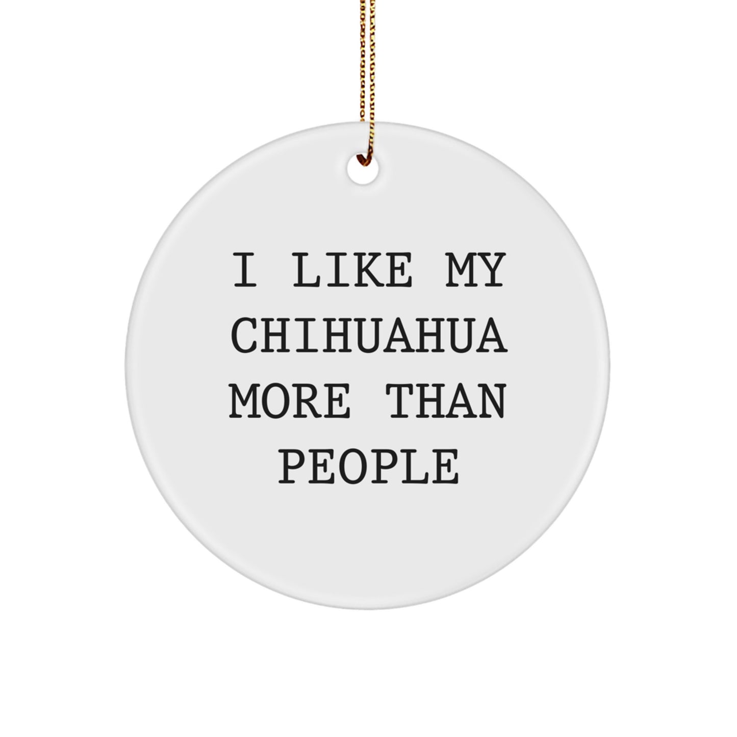 Chihuahua Dog Love Circle Ornament Gifts from Family - Image 1