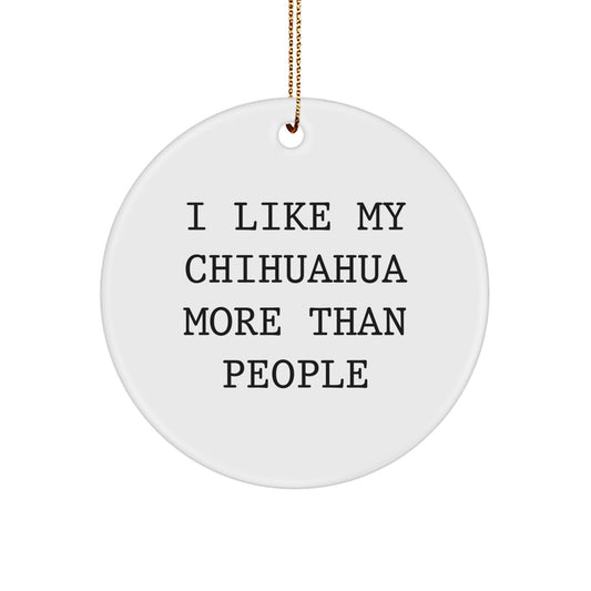 Chihuahua Dog Love Circle Ornament Gifts from Family - Image 1