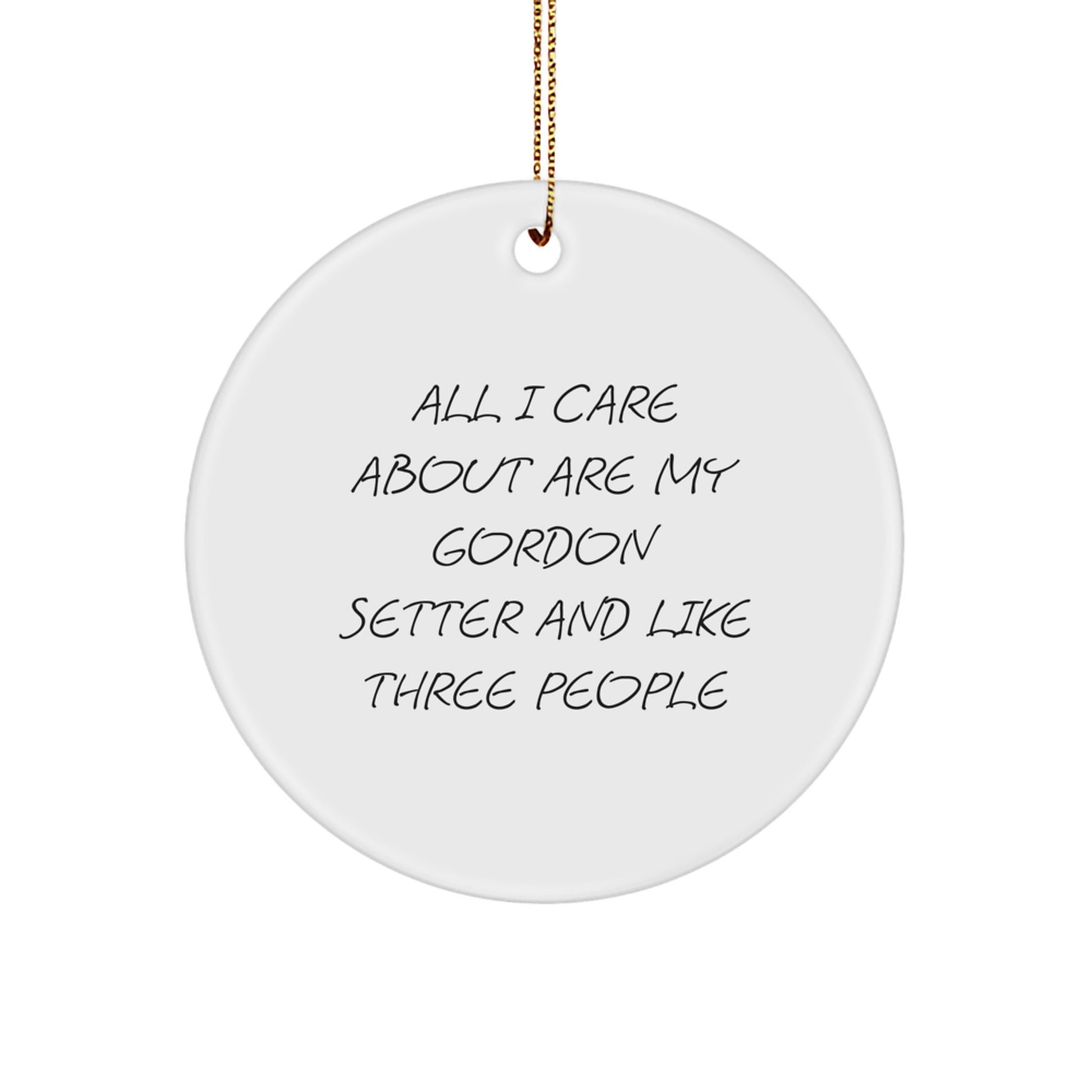 Funny Gordon Setter Dog Gifts From Friends for Gordon Setter Dog Lovers - Circle Ornament for Christmas - Image 1