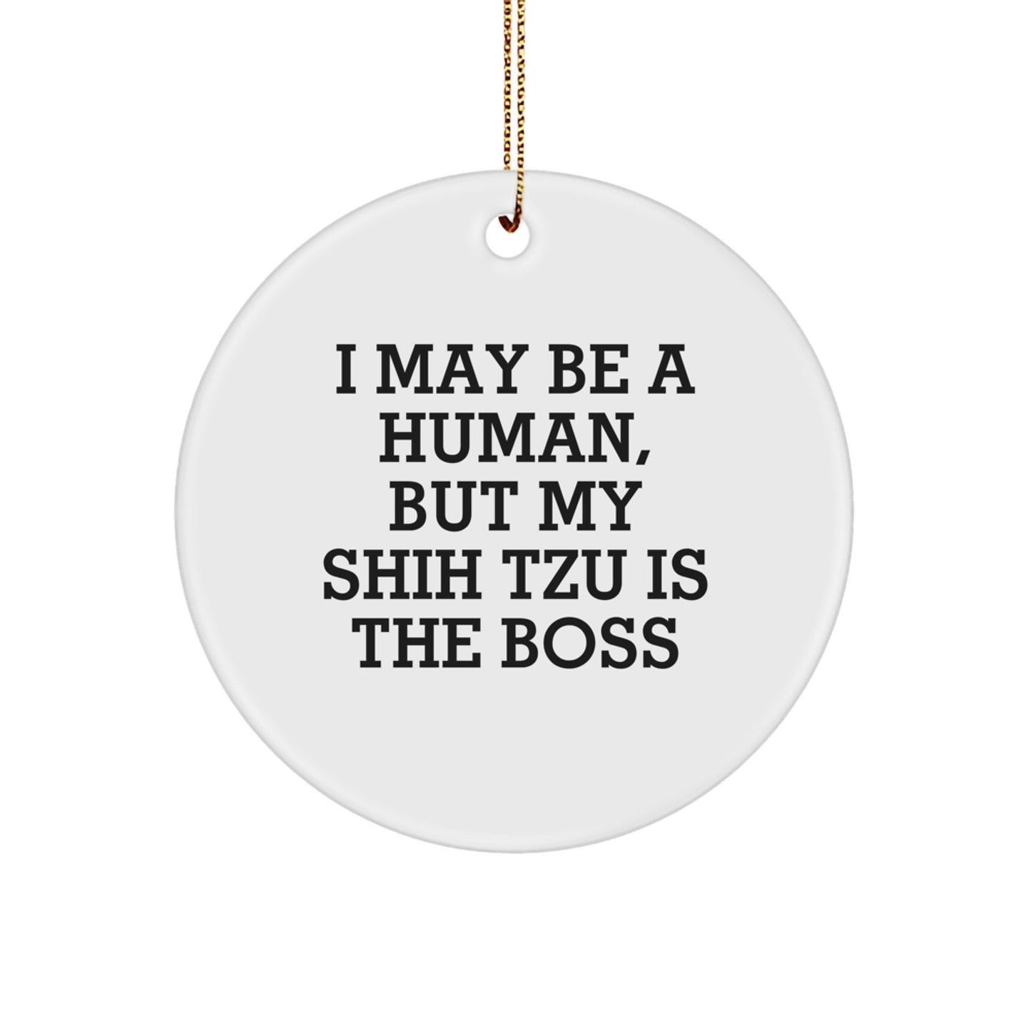 Shih Tzu Dog Love Circle Ornament Funny Quote Gifts for Shih Tzu Dog Enthusiasts from Family Members or Friends - Image 1