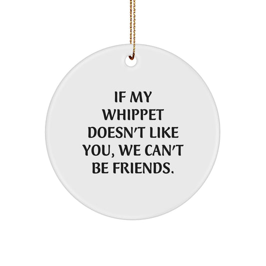 Funny Whippet Dog Christmas Unique Gifts from Men to Friends for Unique Ornament - Image 1