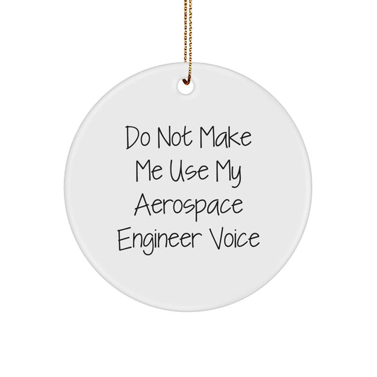 Aerospace Engineer Gifts from Friends and Family, 'Do Not Make Me Use My Aerospace Engineer Voice' Funny Christmas Unique Gifts for Aerospace Engineers - Image 1