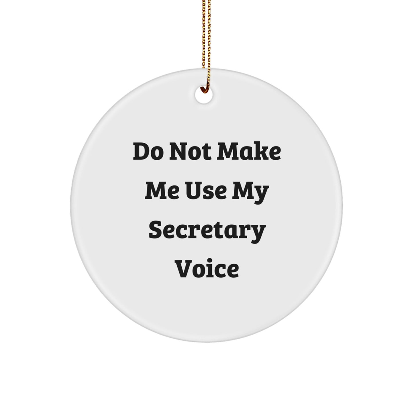 Funny Secretary Circle Ornament Gifts for Her from Friends at Christmas - Image 1