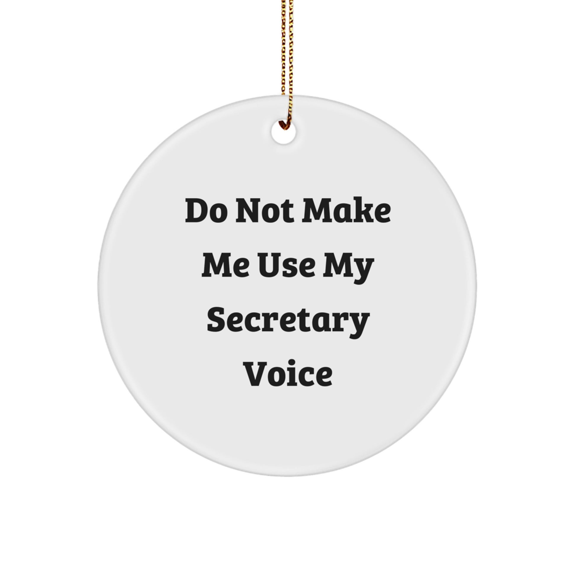 Funny Secretary Circle Ornament Gifts for Her from Friends at Christmas - Image 1