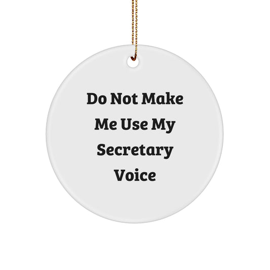 Funny Secretary Circle Ornament Gifts for Her from Friends at Christmas - Image 1