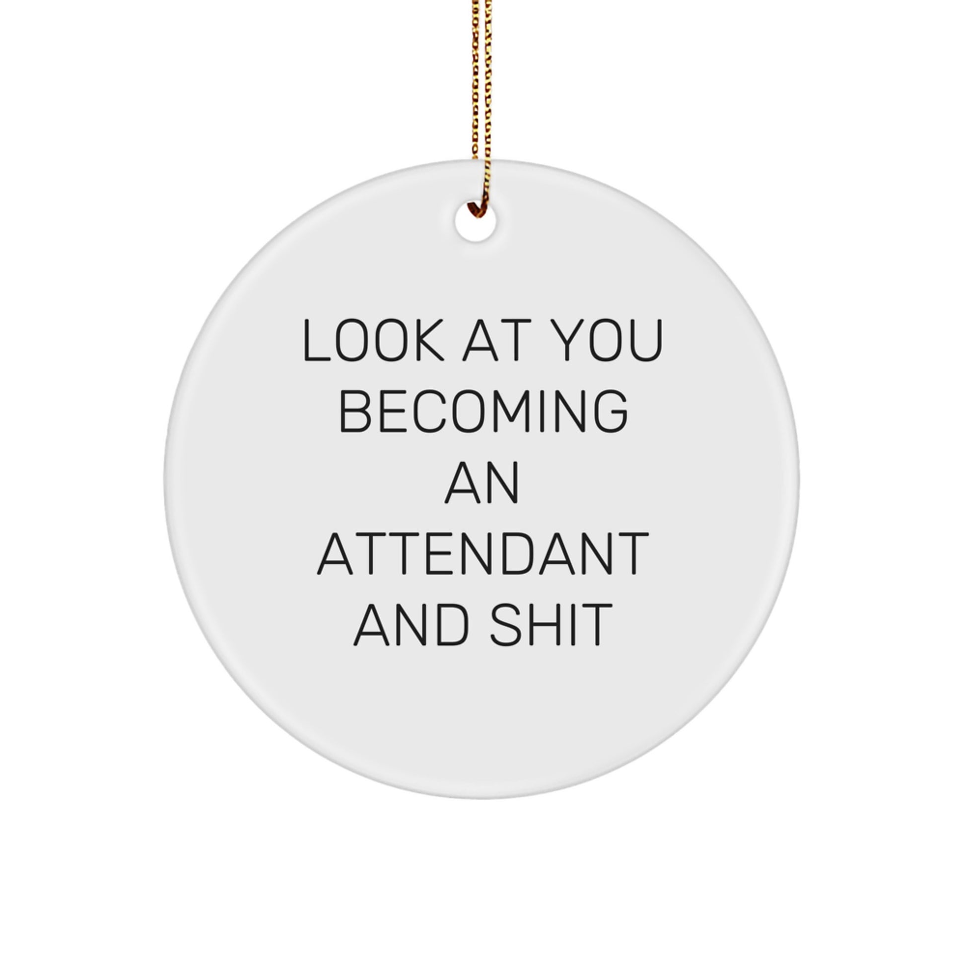 Funny Attendant Circle Ornament Gifts from Men to Women Friends for Christmas Unique Decorations - Image 1