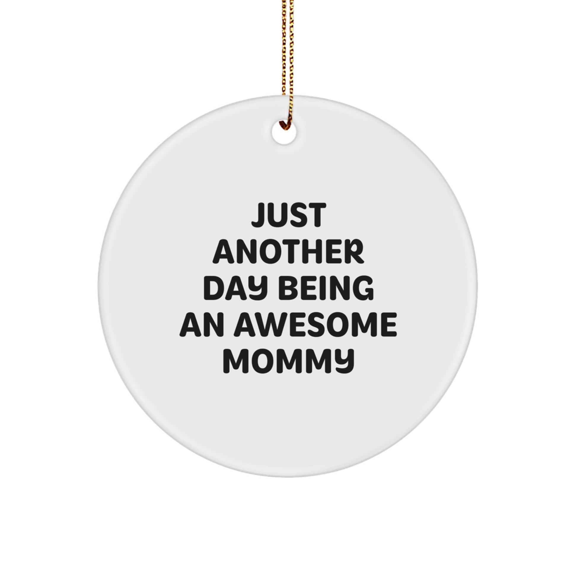 Funny Mommy Christmas Circle Ornament Gifts from Family, Gifts for Mommy, Cute Ornament Ideas - Image 1