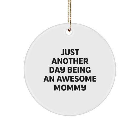 Funny Mommy Christmas Circle Ornament Gifts from Family, Gifts for Mommy, Cute Ornament Ideas - Image 1