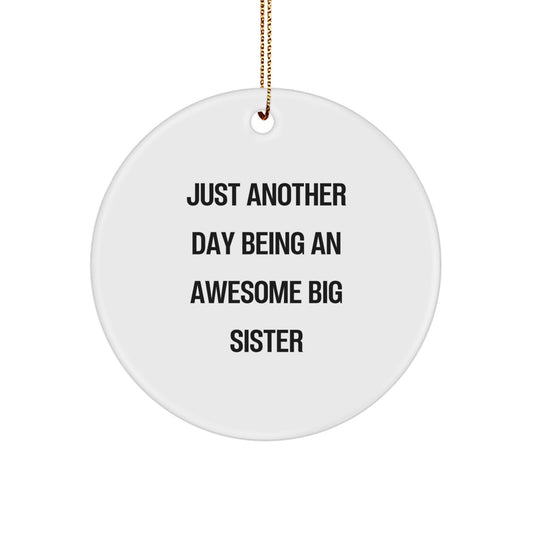 Funny Big Sister Circle Ornament Gifts from Family for Christmas Unique - Image 1