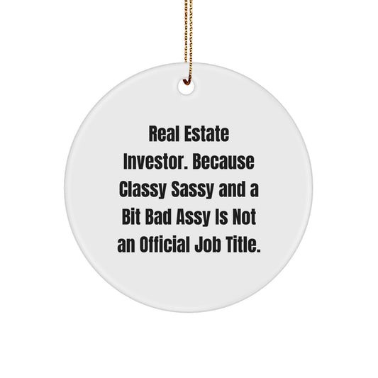 Funny Real Estate Investor Gifts for Friends Real Estate Investor Christmas Ornaments with Inspirational Quote - Gifts from Friends to Real Estate Investor Coworkers - Image 1
