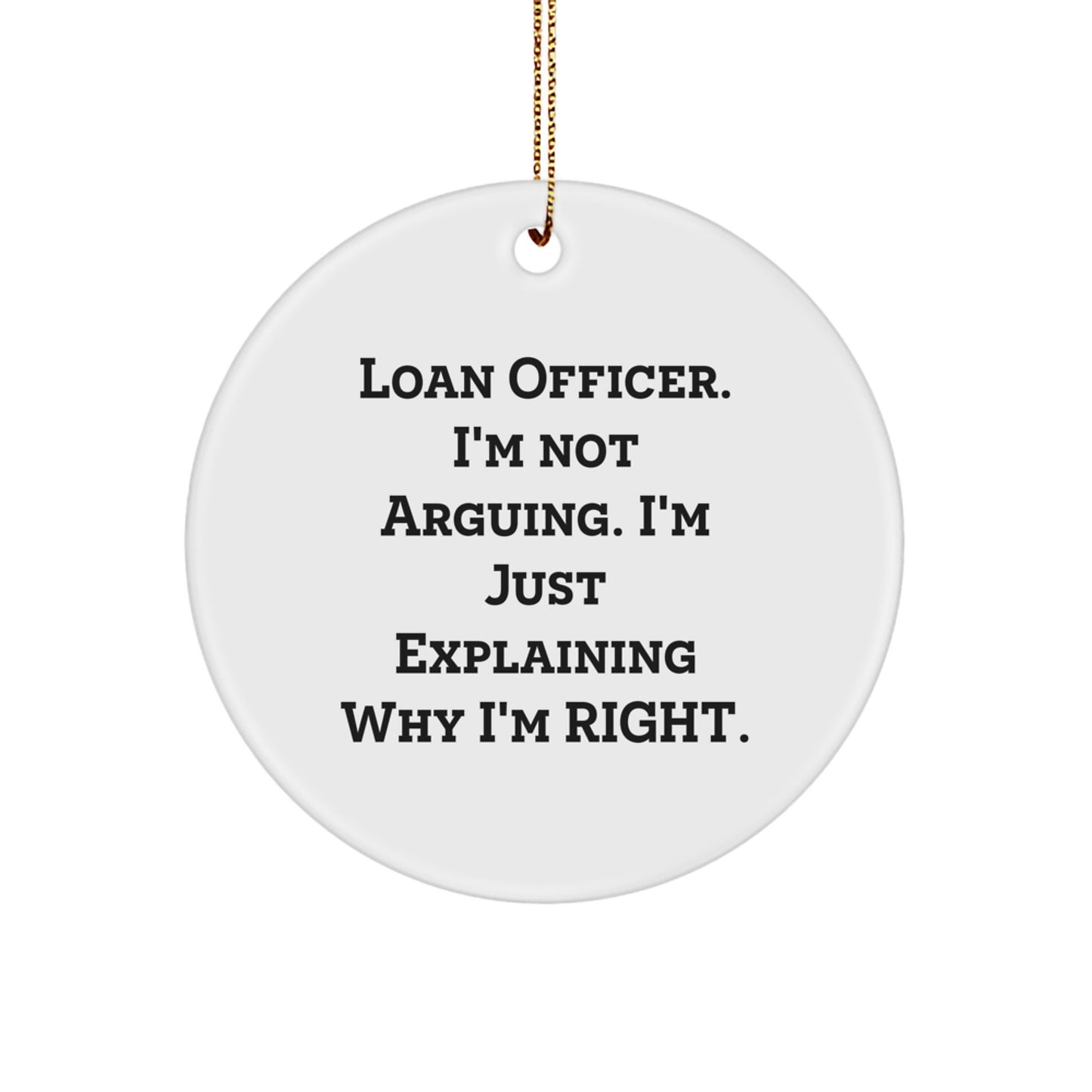 Funny Loan Officer Gifts from Friends for Men, Women, Coworkers, Family Christmas Unique Ornaments - Image 1