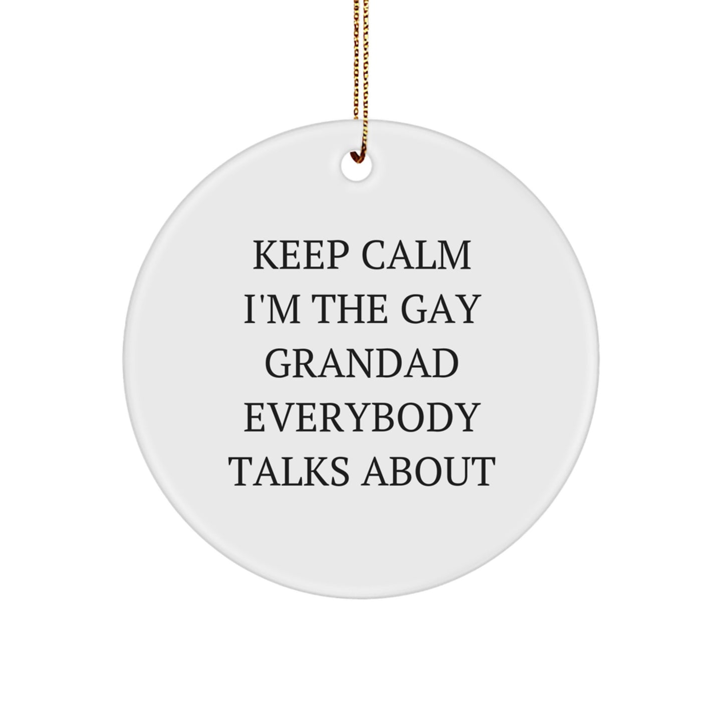 Funny Grandad Circle Ornament Gift from Family for Christmas - Image 1