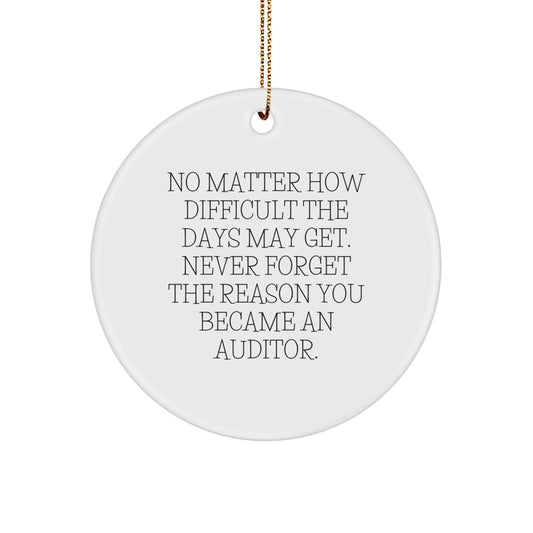 Funny Inspirational Gifts for Auditor Friends and Family - Christmas Circle Ornament - Image 1
