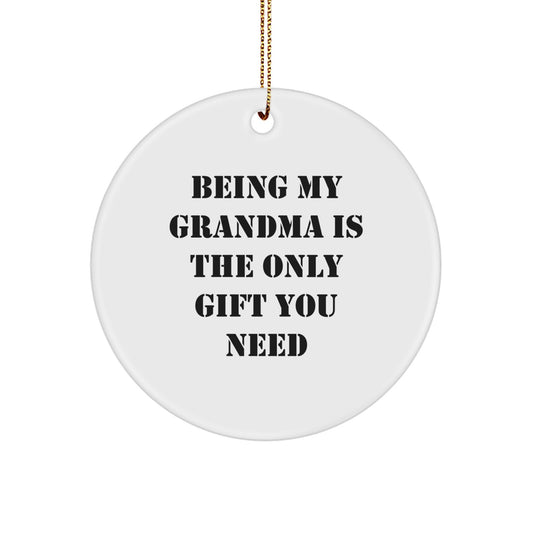Funny Grandma Circle Ornaments Gifts from Men to Grandma for Christmas Unique Ornaments - Image 1