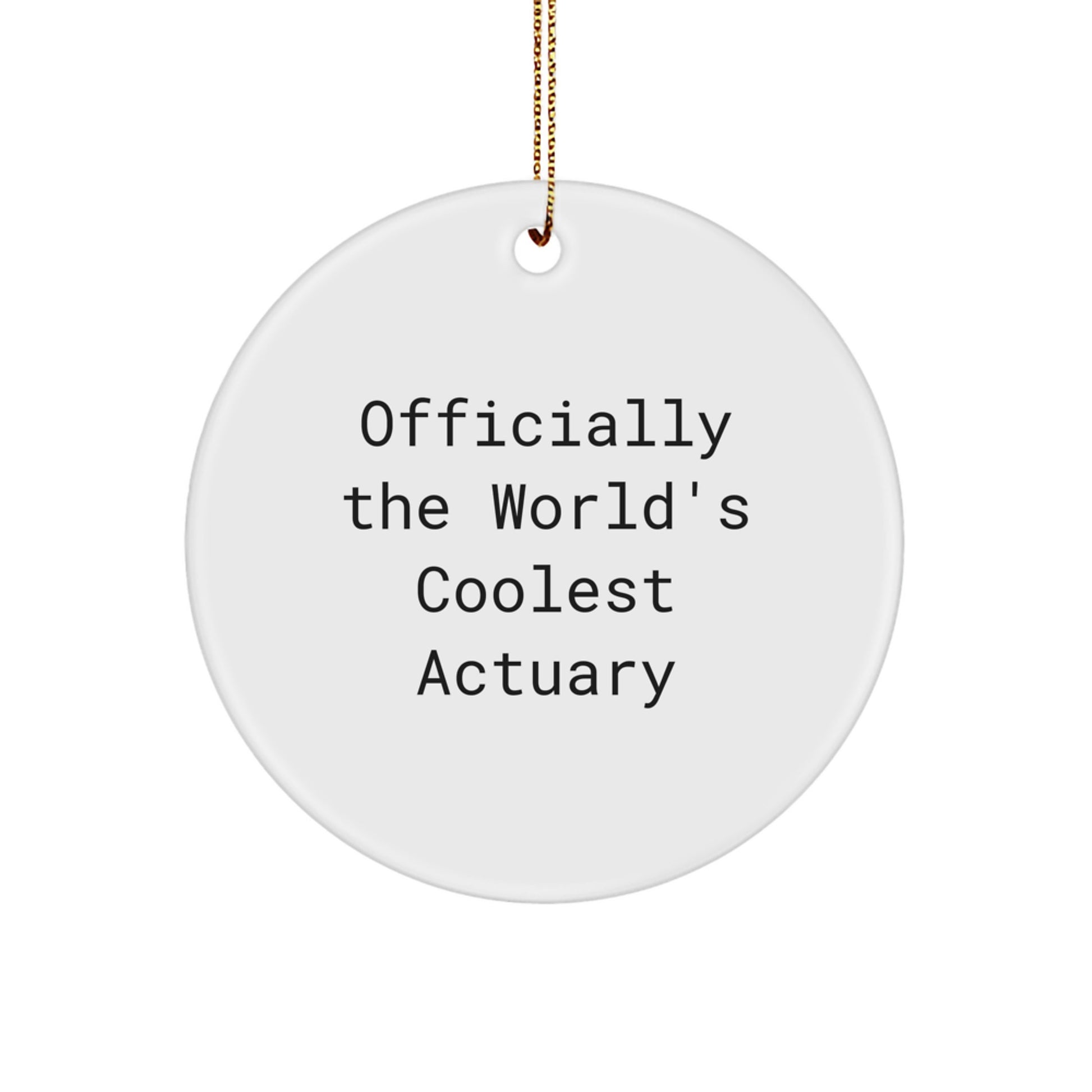 Actuary Gifts for Actuary Friends and Family Officially The World's Coolest Actuary Christmas Unique Ornaments for Actuary Office Decor - Image 1