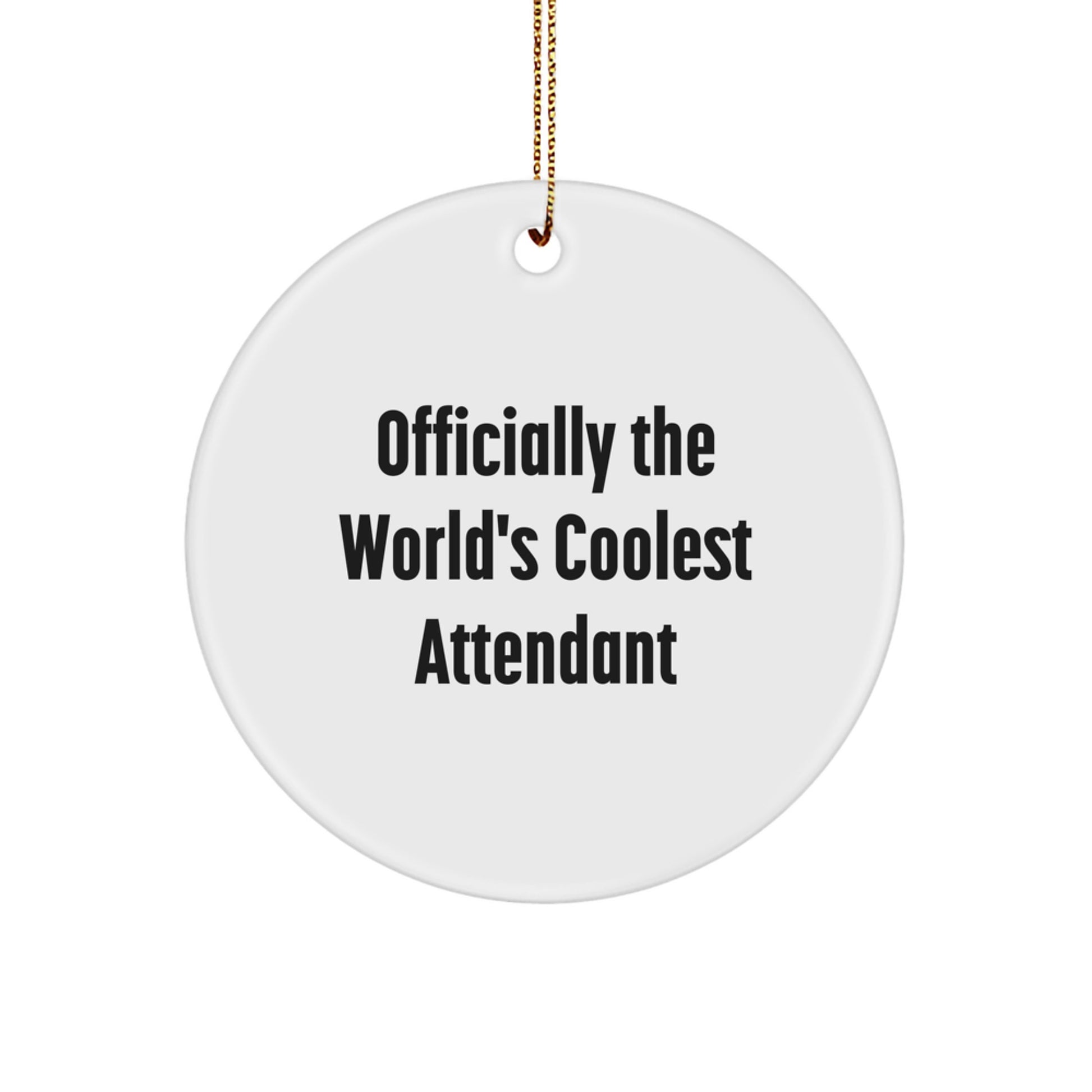 Funny Attendant Circle Ornament Gifts from Men to Attendant for Christmas Unique - Image 1