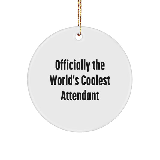 Funny Attendant Circle Ornament Gifts from Men to Attendant for Christmas Unique - Image 1