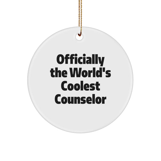 Funny Counselor Gifts from Friends, Officially The World's Coolest 'Counselor' Christmas Unique Gifts for Counselor - Image 1