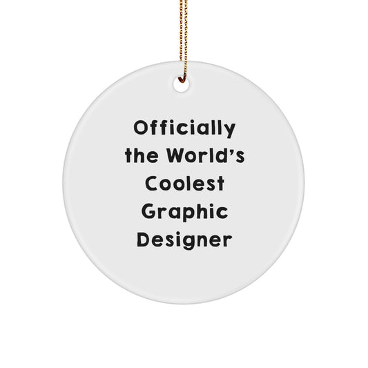 Funny Graphic Designer Gifts from Friends Unique Circle Ornaments for Christmas for Men Women Graphic Designer - Image 1