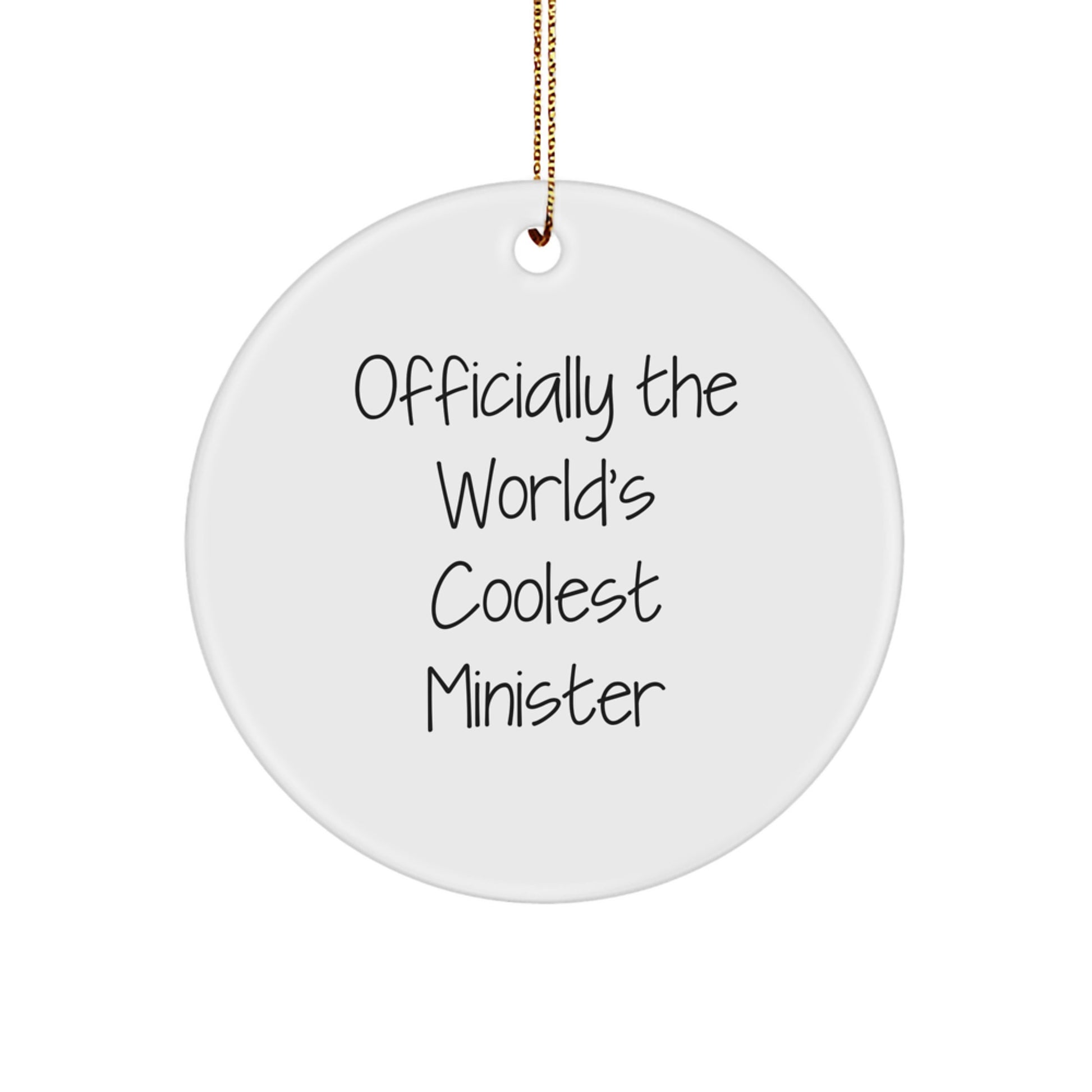 Funny Minister Gifts for Men, Officially The World's Coolest Minister Christmas Unique Gifts from Friends - Image 1