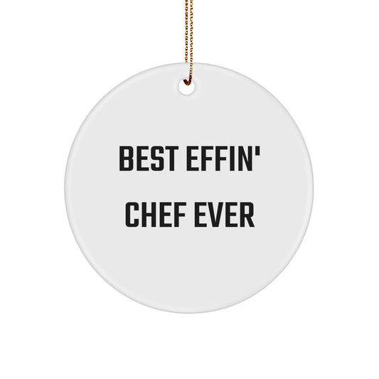 Funny Chef Quotes Circle Ornament Gifts from Friends to Chef Christmas Unique Gifts - Image 1