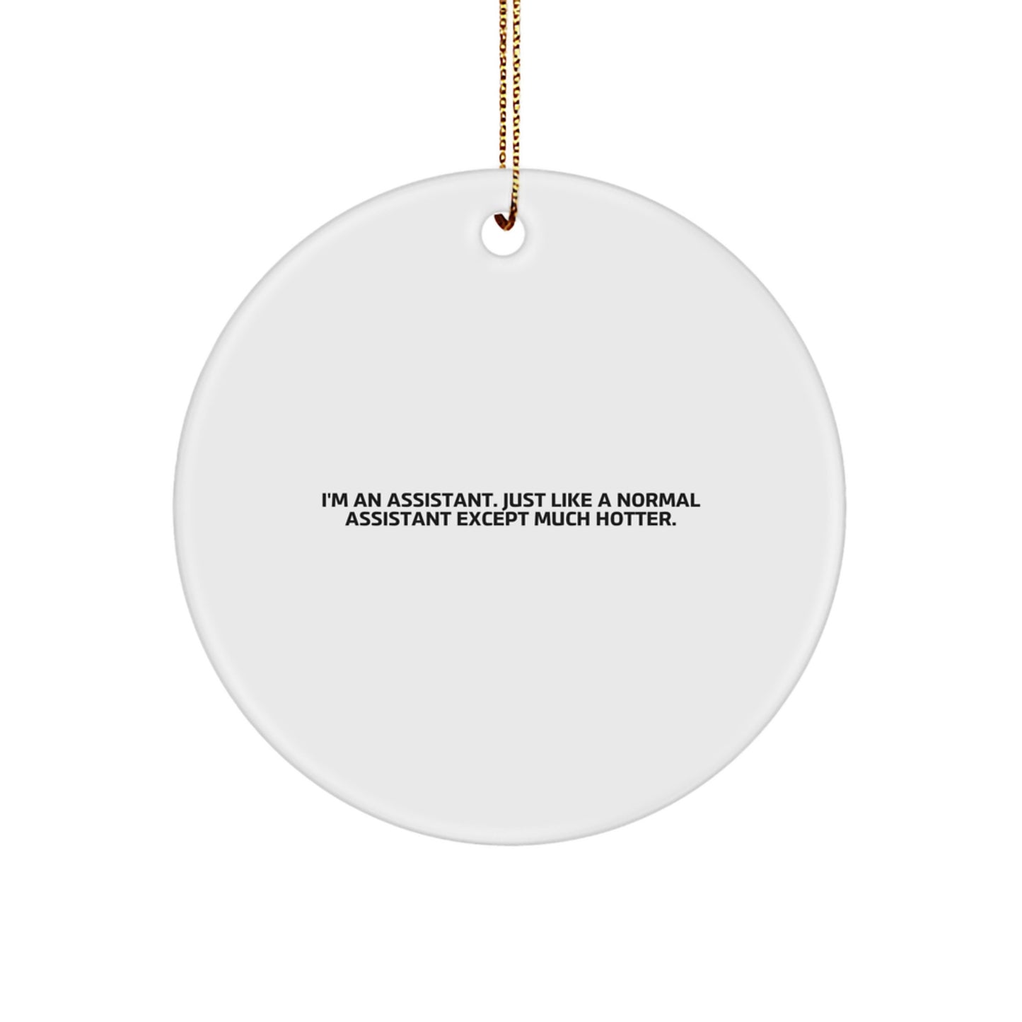 Funny Assistant Gifts Circle Ornament I'm An Assistant Christmas Decoration - Image 1