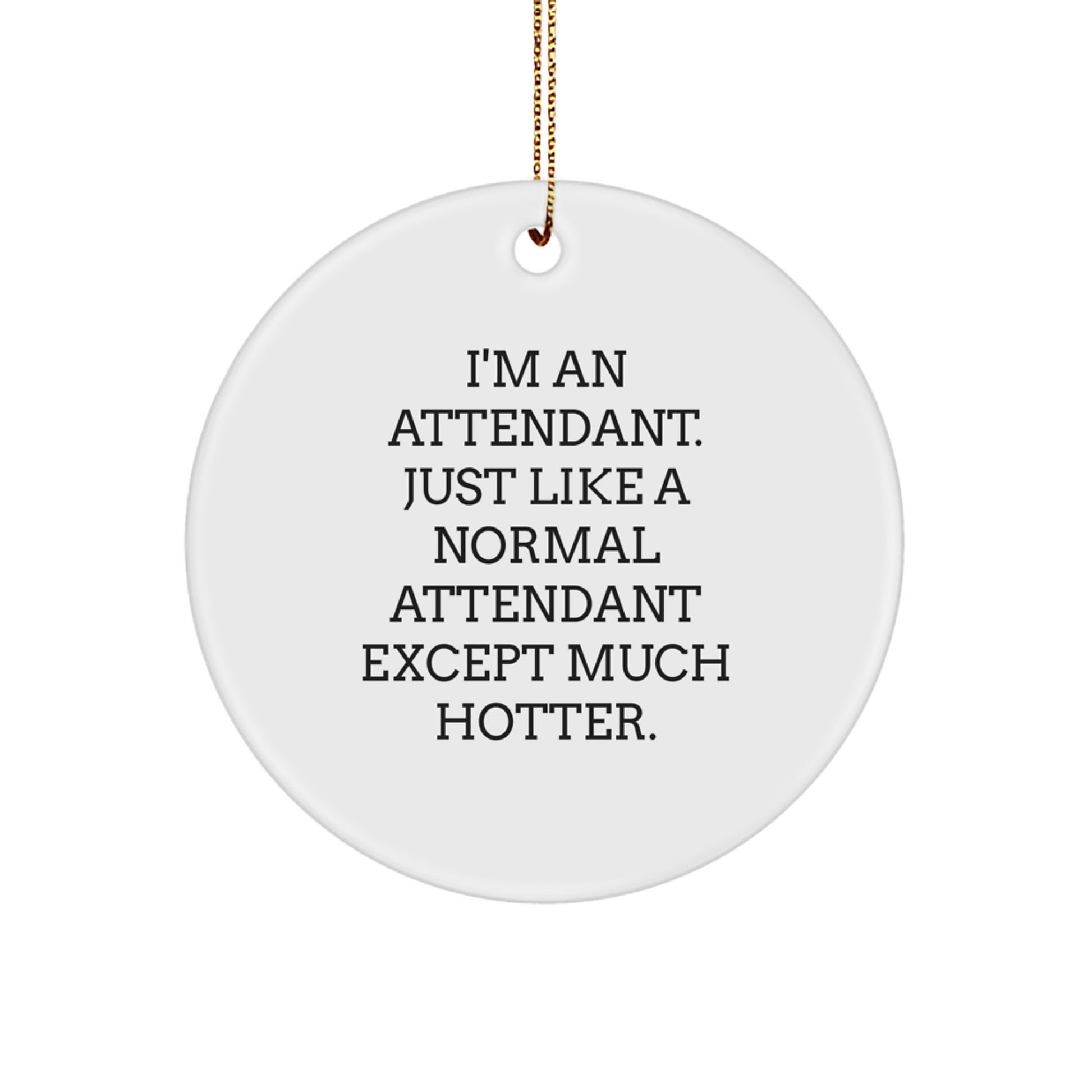 Funny Attendant Gifts from Friends for Attendants, Attendant Circle Ornament for Christmas Unique Gifts - Image 1