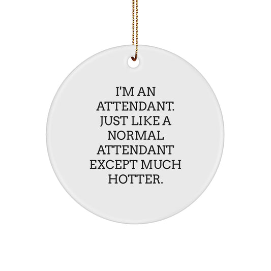 Funny Attendant Gifts from Friends for Attendants, Attendant Circle Ornament for Christmas Unique Gifts - Image 1