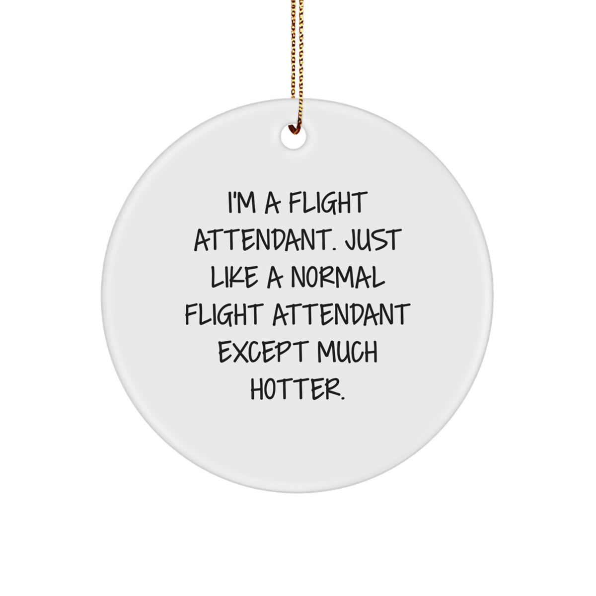Funny Flight Attendant Gifts for Men, Women, Friends & Family - I'm A Flight Attendant Gift Ornament for Christmas Unique Gifts - Image 1