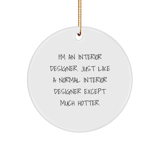 Funny Interior Designer Gifts from Friends, Unique Circle Ornament for Interior Designer Men, Christmas Unique Gifts for Interior Designer - Image 1