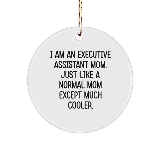 Funny Executive Assistant Gifts, Unique Circle Ornaments for Executive Assistant Mom, Gifts from Mom to Executive Assistant Friends and Colleagues at Christmas Time - Image 1