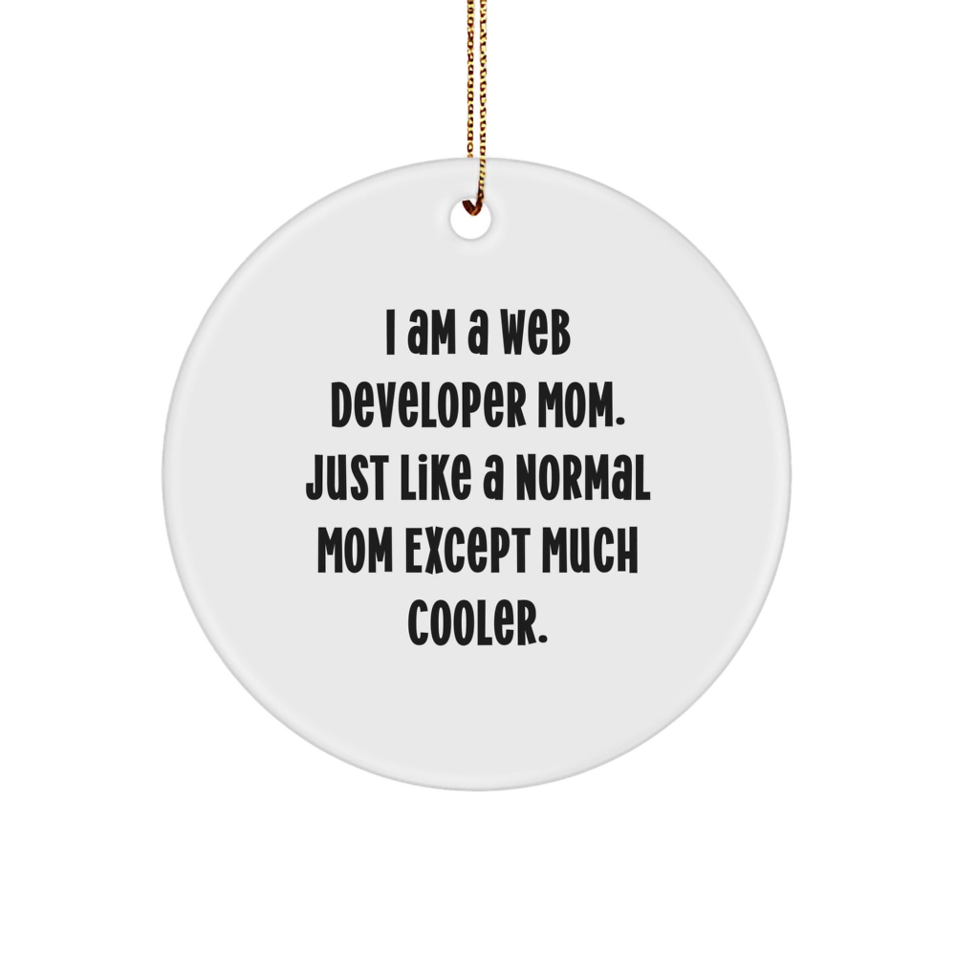 Funny Web Developer Gifts from Mom Circle Ornaments for Web Developer Men and Women - Image 1